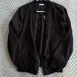 Arket Jet Black Bomber Jacket